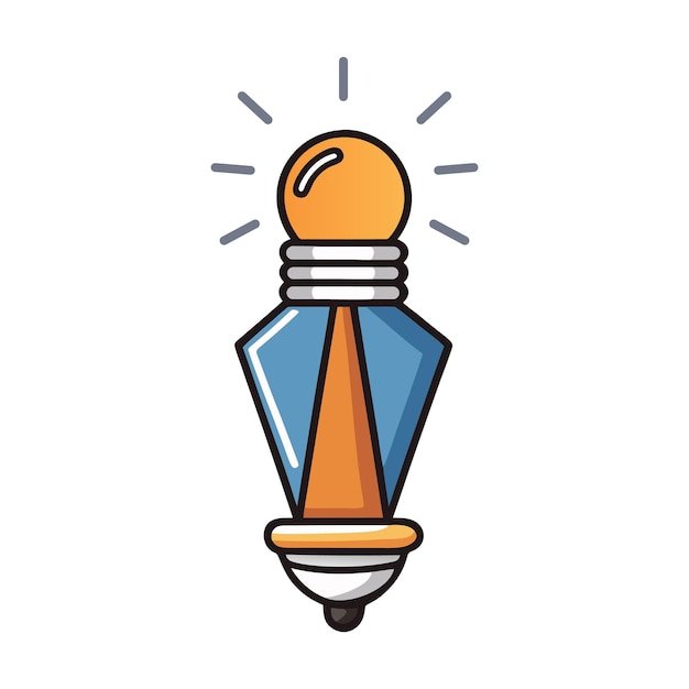 Lámpara de ideas creativas Ilustración de íconos creativos que iluminan nuevos pensamientos