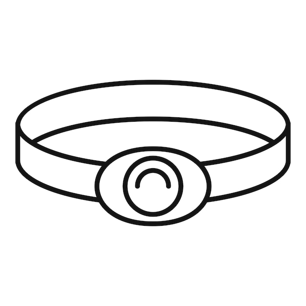 Lámpara de linterna para actividades al aire libre en el icono de estilo de línea