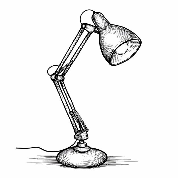 Vector lámpara de mesa clásica