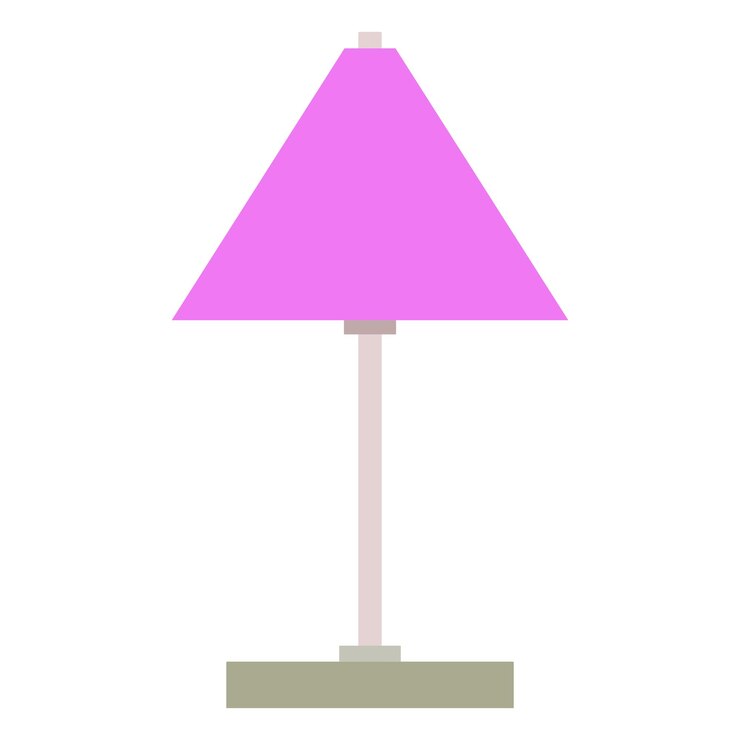 Vector lámpara de mesa en diseño y colores variantes