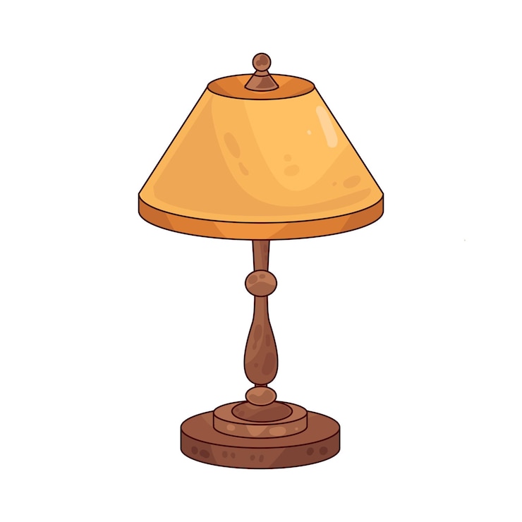 Vector lámpara de mesa