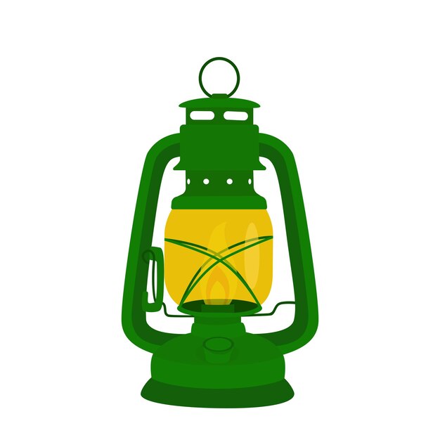 Lámpara de queroseno verde