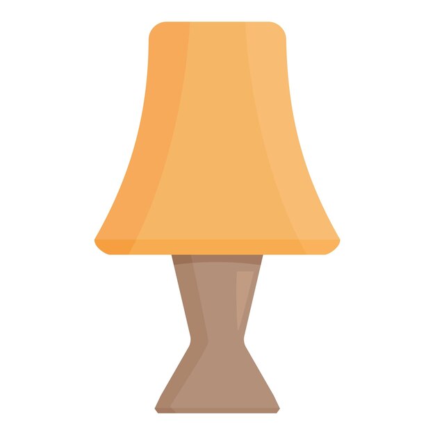 Lámpara retro icono dibujos animados vector mesa luz muebles habitación