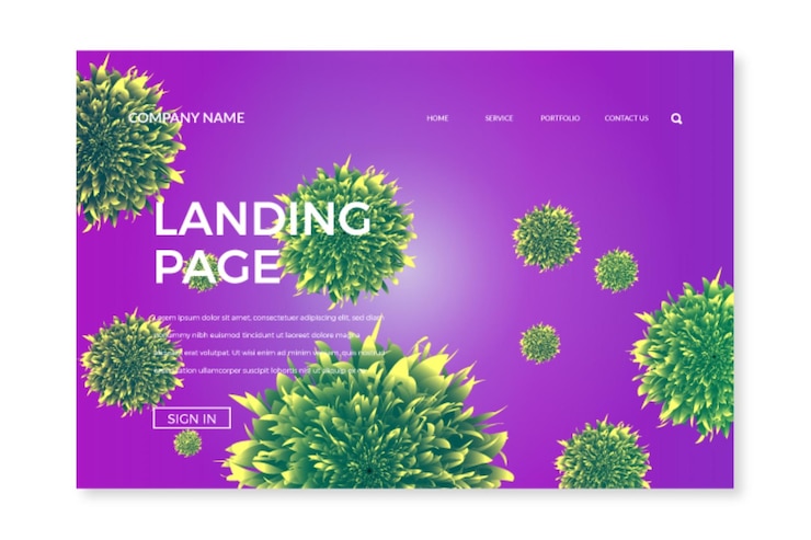 Vector landing excellence elaboración de la primera impresión perfecta con su plantilla de vector libre de página de destino