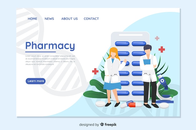 Landing page colorida farmacia