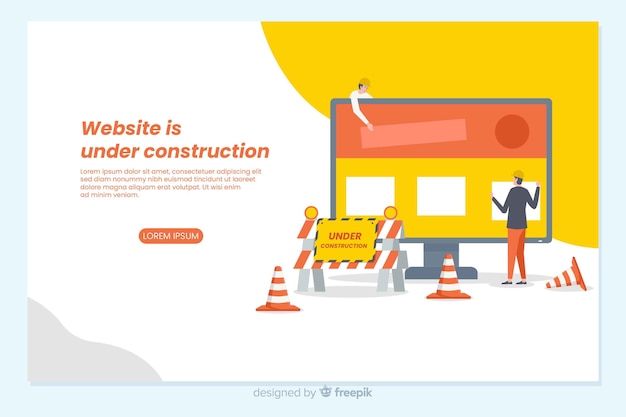 Landing page en construcción