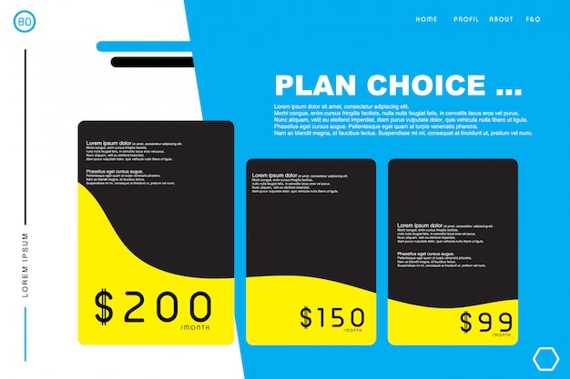 Vector landing page flat design