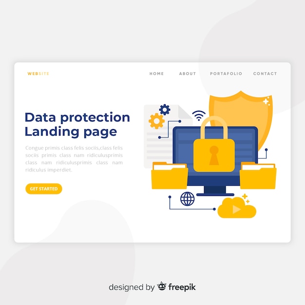 Landing page de protección de datos