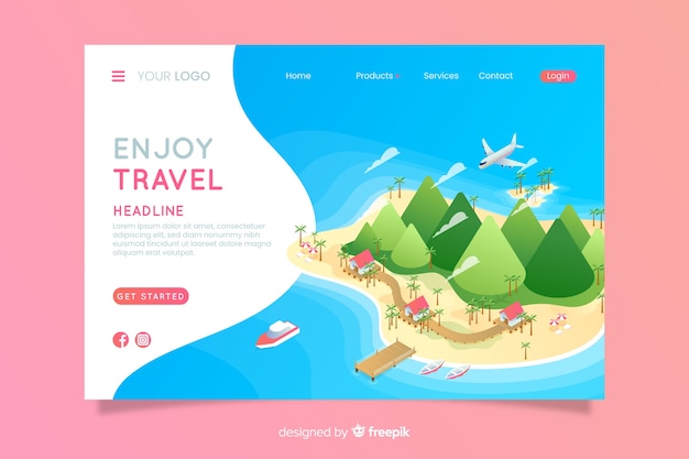 Landing page de viaje