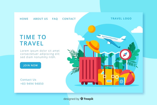 Landing page de viajes