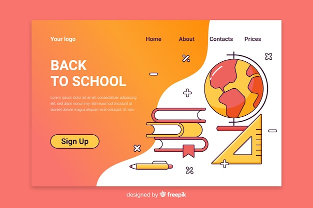 Landing page de la vuelta al cole