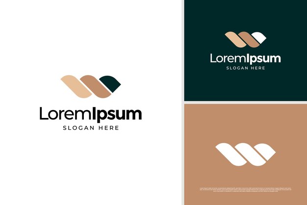Landscape of river creek and valley logo design template Nature logo vector design