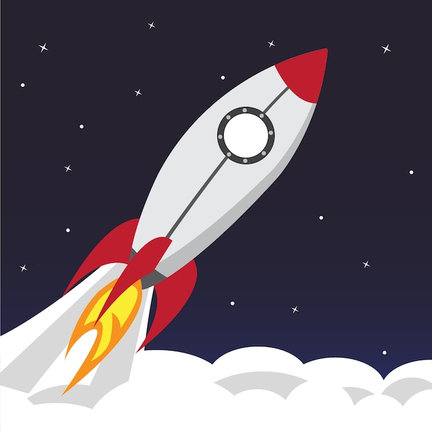 Lanzamiento de Rocket ilustración