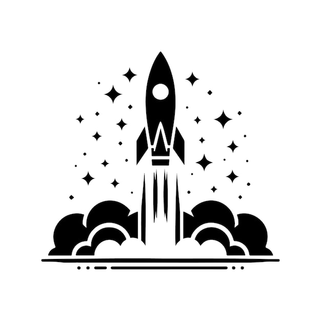 Lanzar ilustraciones vectoriales de silueta Gráficos de alta calidad para proyectos de diseño