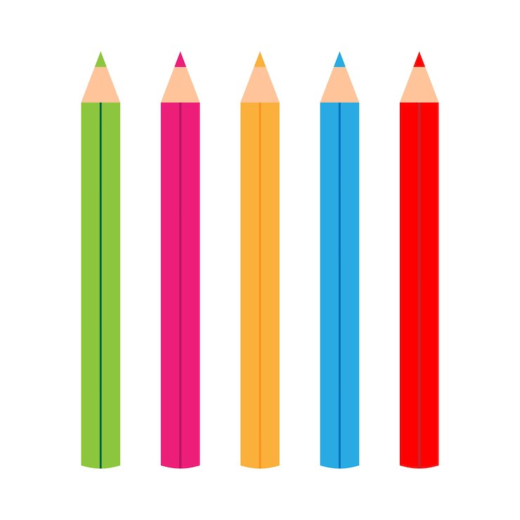 Vector los lápices de colorear