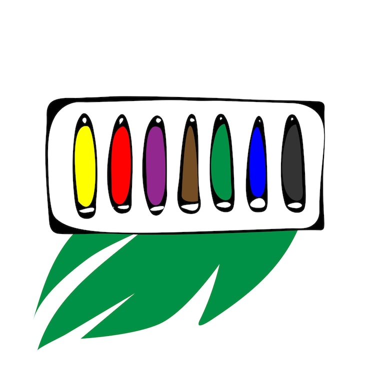 Vector lápices de colores en un paquete blanco lápices de colores para niños en un paquete artículos para el niño