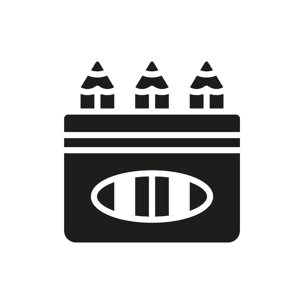 Lápiz de colores plantillas de diseño vectorial de iconos simples y modernos