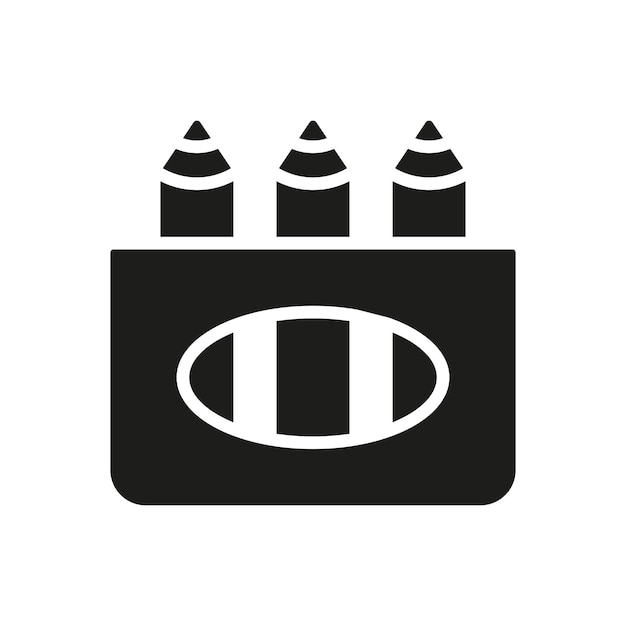 Lápiz de colores plantillas de diseño vectorial de iconos simples y modernos