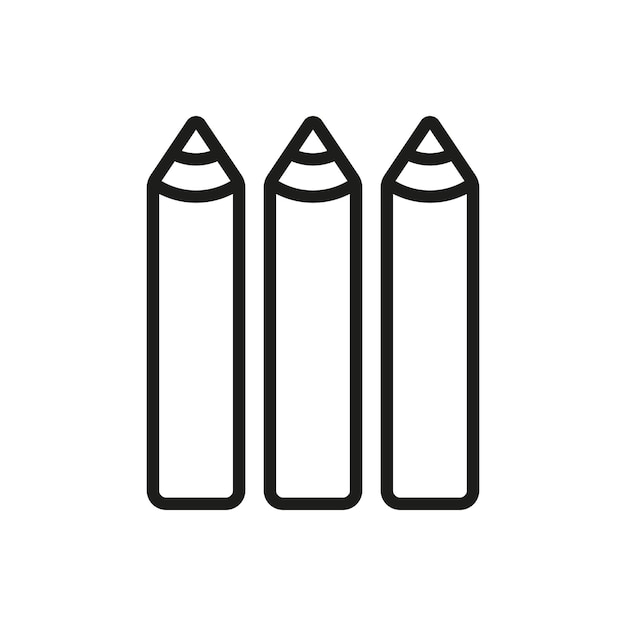 Lápiz de colores plantillas de diseño vectorial de iconos simples y modernos