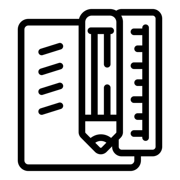 Lápiz de cuaderno y regla que representan el concepto de regreso a la escuela