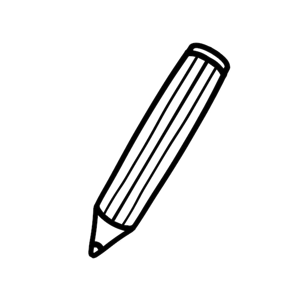 lápiz dibujado a mano en estilo doodle