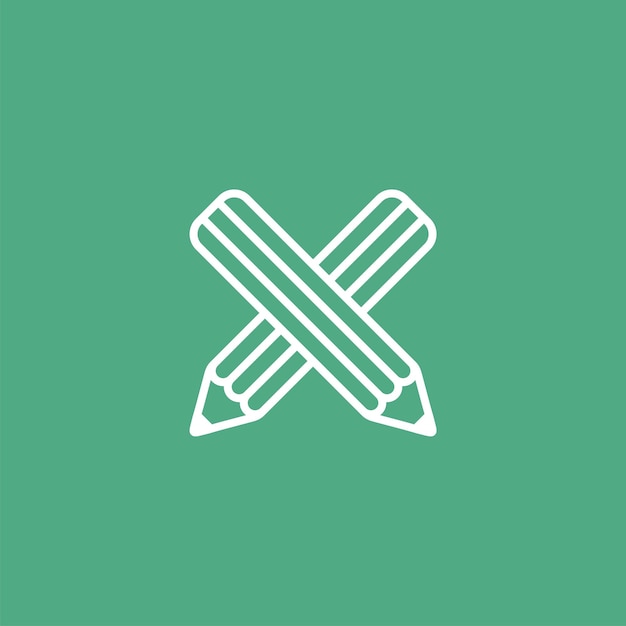 Lápiz Icono Logo Plantilla Ilustración Diseño Vector EPS 10