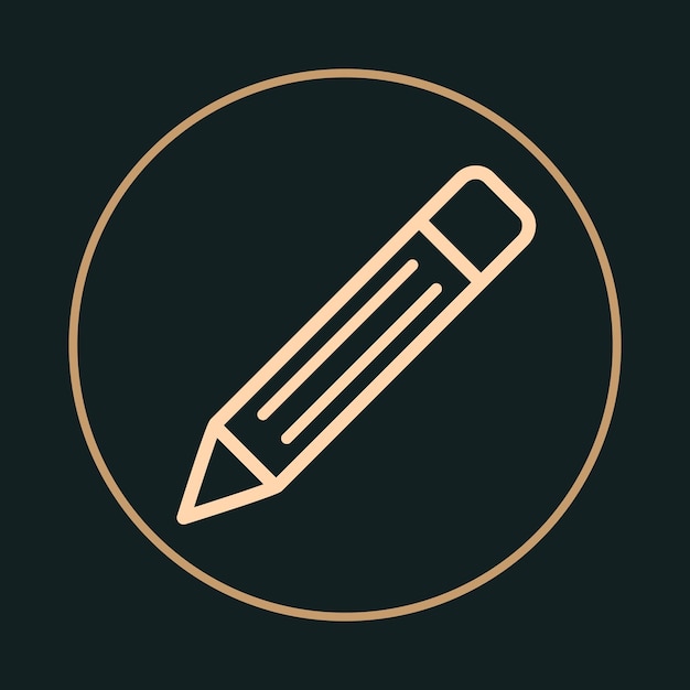Lápiz icono de moda razonado ilustración vectorial abstracta obras de arte coloridas diseño hermoso