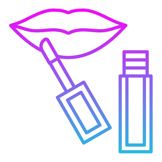 un lápiz labial azul y rosa sale de un brillo labial rosa