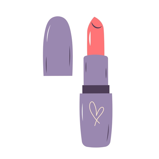 El lápiz labial rosa es un tubo cosmético abierto, un ícono del maquillaje glamuroso de la moda.