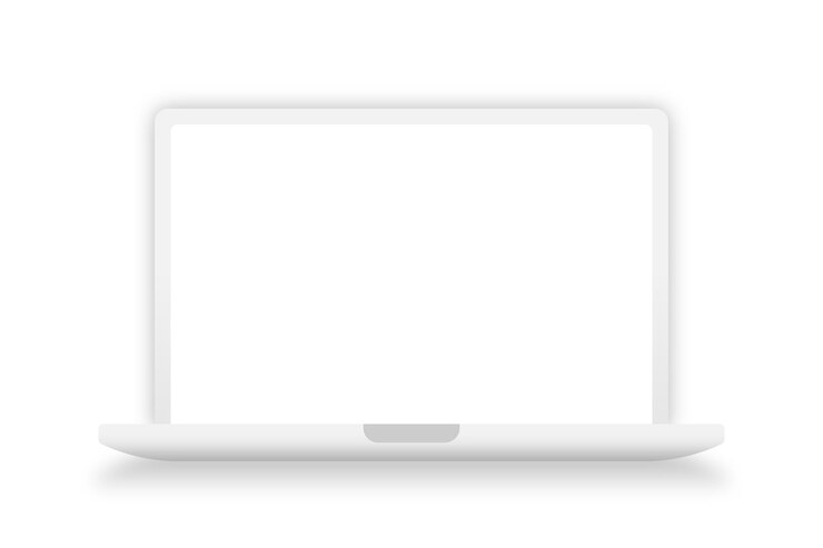 Vector laptop aislado sobre un fondo blanco