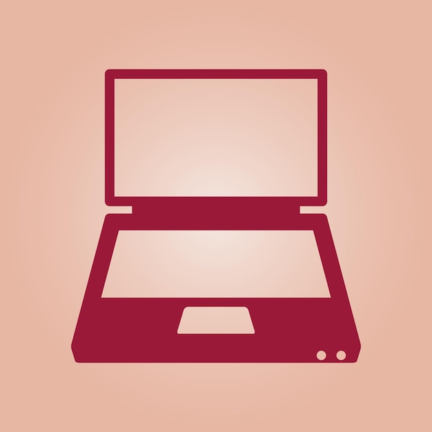 Laptop icono de moda galante ilustración vectorial abstracta obras de arte coloridas diseño encantador