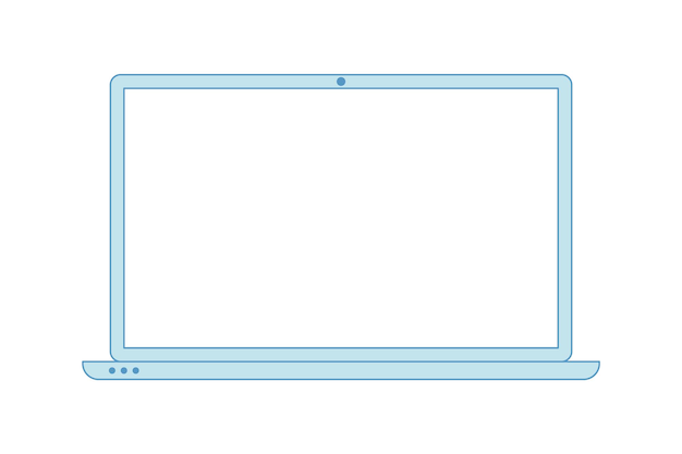 Laptop line icono azul Laptop de estilo minimalista