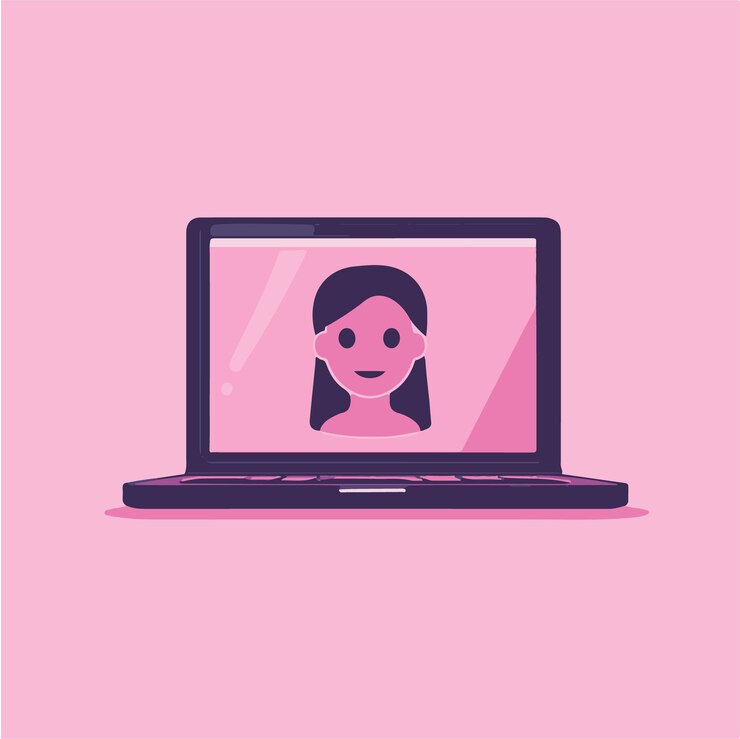 Vector laptop vectorial lindo que muestra arte generado por aig