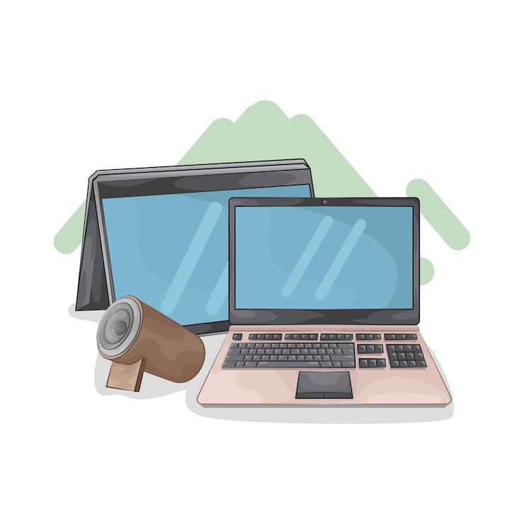 Vector laptop