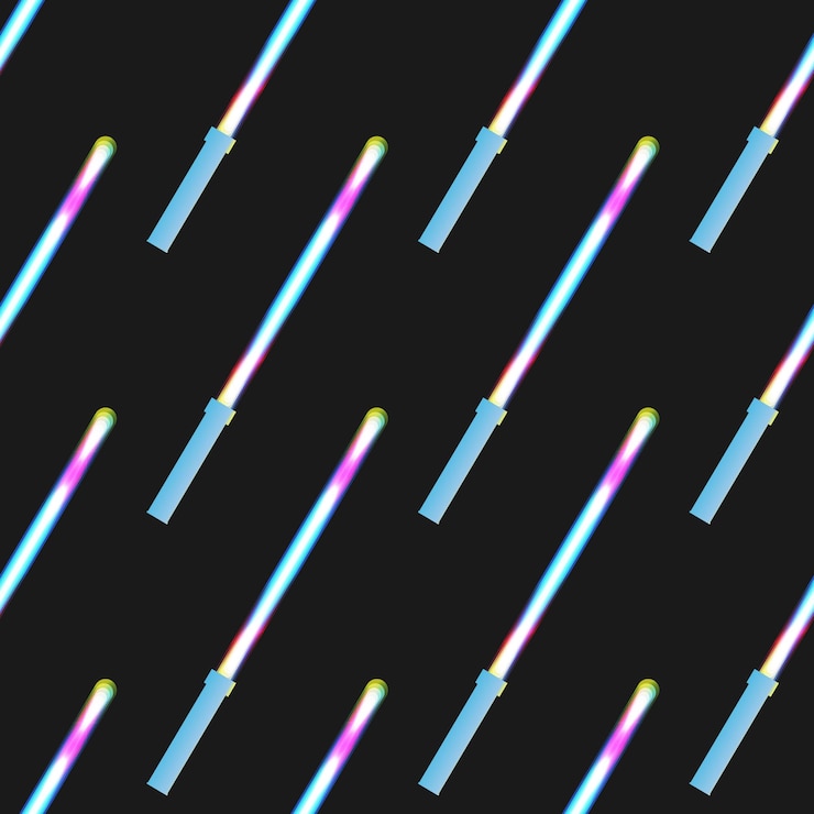 Vector láser de neón de patrón