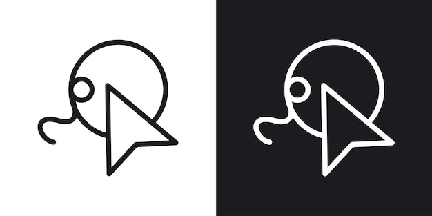Lasso Tool Icon Set Tecnología Arte Poligonal Diseño Gráfico Símbolo vectorial en un estilo negro lleno y delineado Edición Botón de flecha Signo