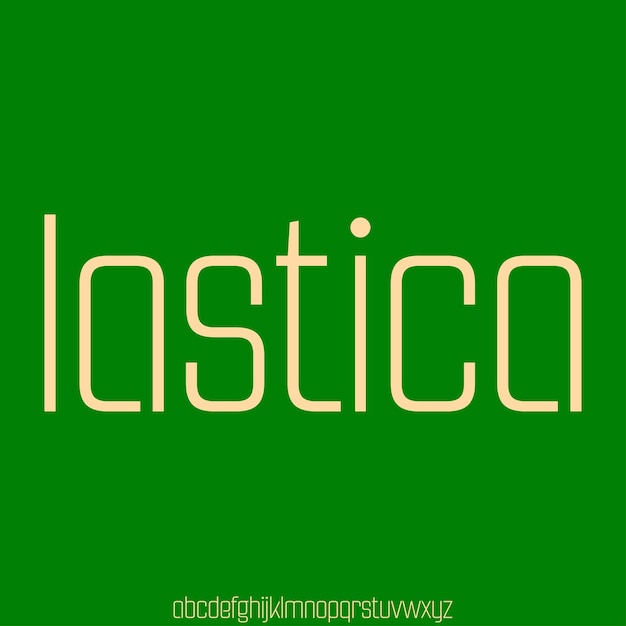 Lastica una fuente moderna de alfabeto minúsculo tipografía minimalista diseño de ilustración vectorial