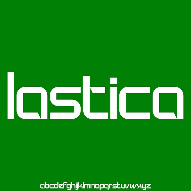 Lastica una fuente moderna de alfabeto minúsculo tipografía minimalista diseño de ilustración vectorial