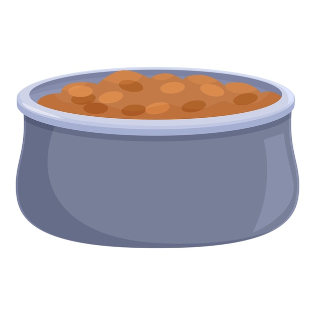 Una lata abierta llena de frijoles horneados para alimentos para mascotas