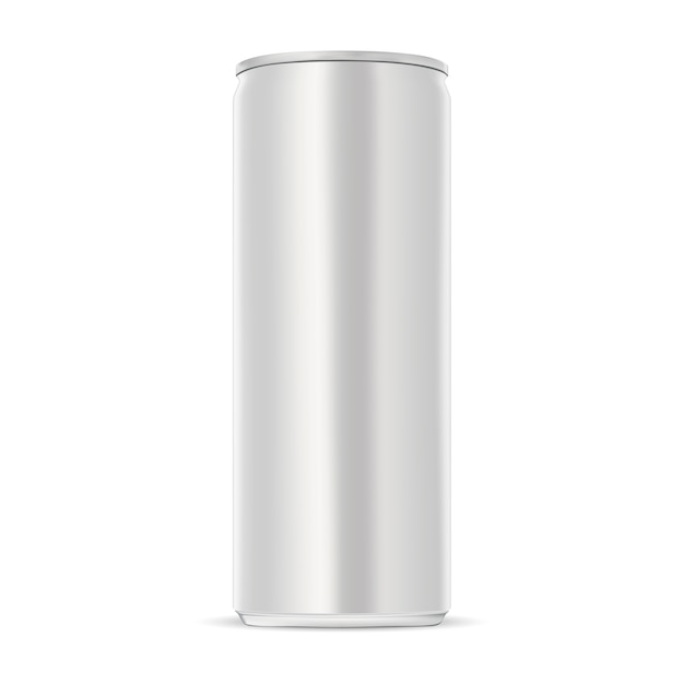 Vector lata de aluminio. bebida energética delgada lata.