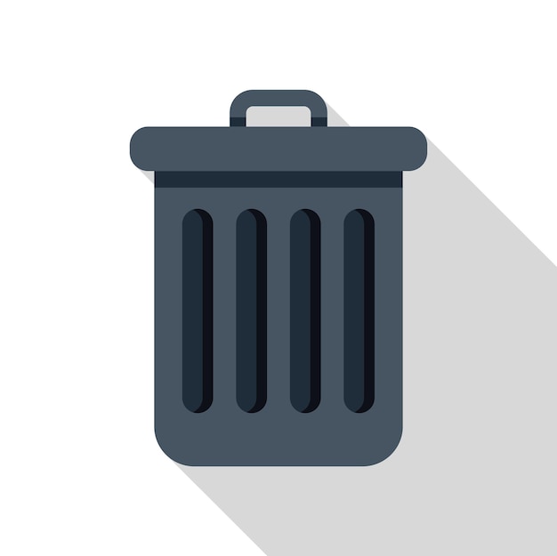 La lata de basura de metal representa la eliminación o eliminación de algo