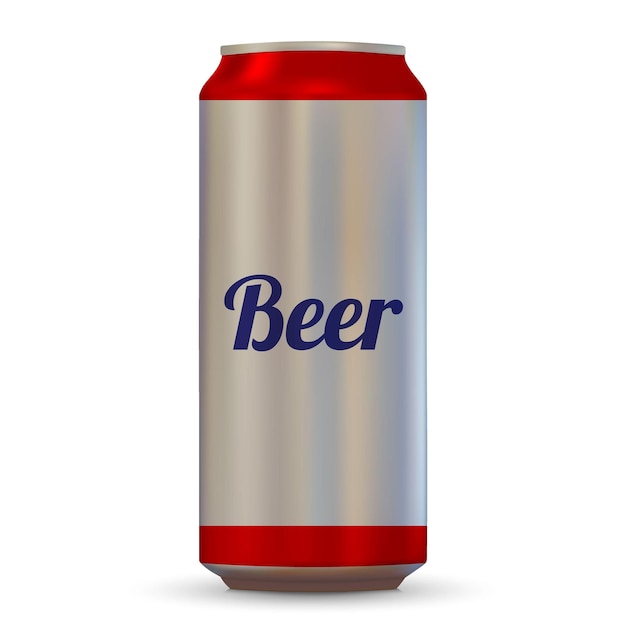 lata de cerveza realista