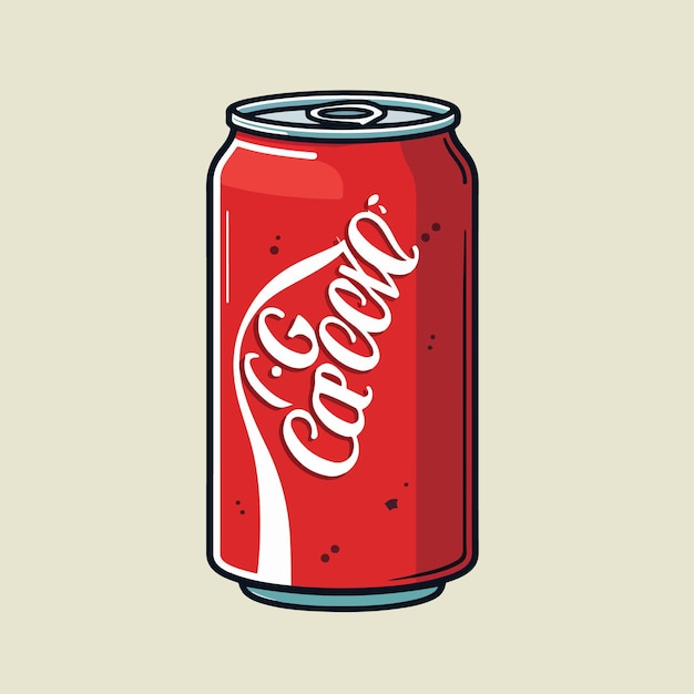 Vector una lata de coca-cola clipart