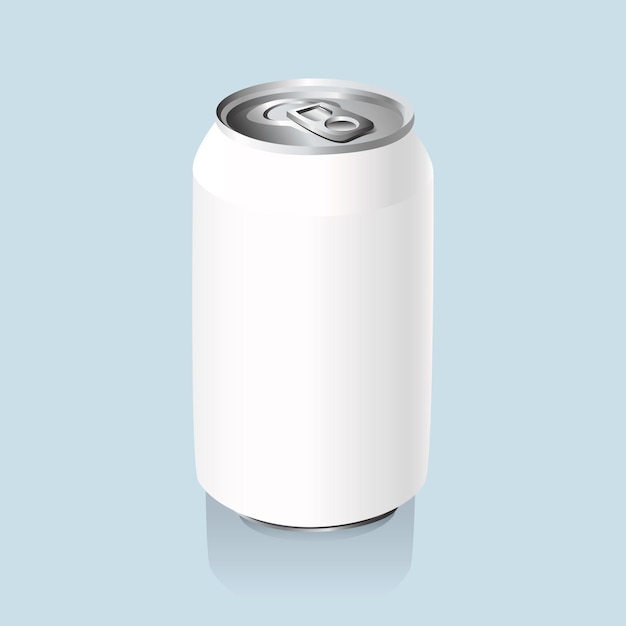 Lata de metal, recipiente de aluminio diseñado para refrescos carbonatados, bebidas alcohólicas, jugos. Bosquejo