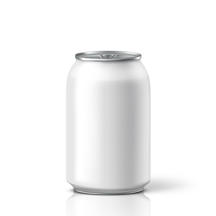 Vector lata de refresco blanco. ilustración