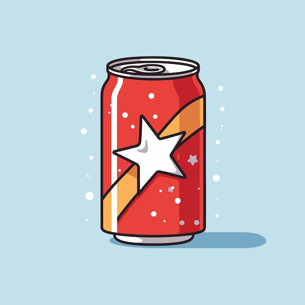 Vector una lata de refresco con una estrella