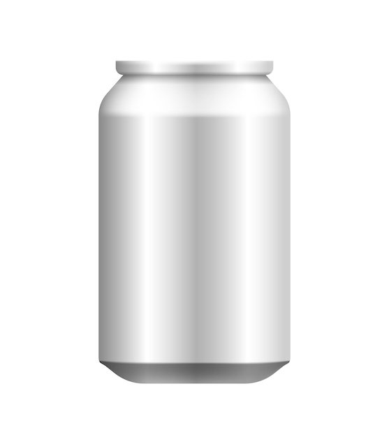 Latas de aluminio para bebidas Vector clipart 3D aislado sobre fondo blanco