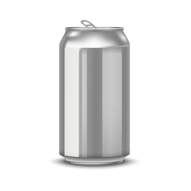 Vector latas de aluminio realistas