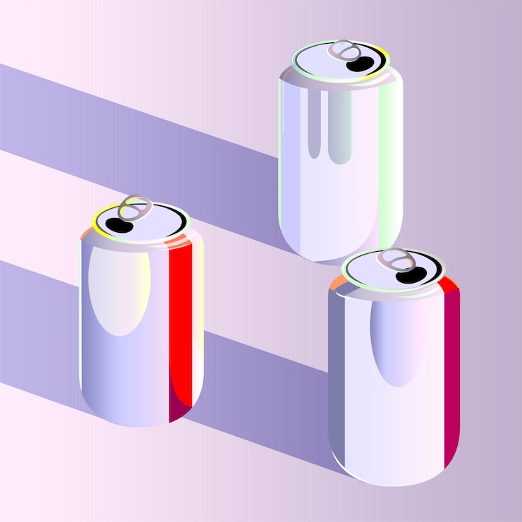 Vector latas de gaseosa