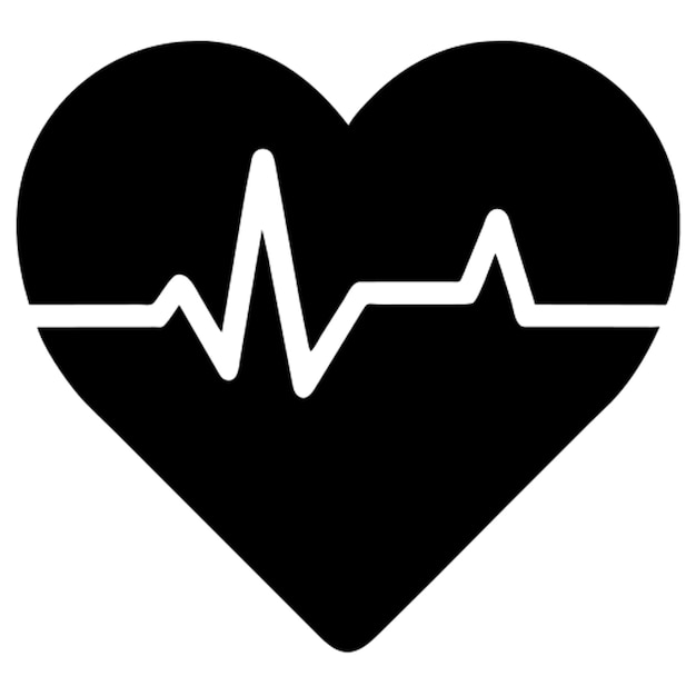 Latido del corazón Ícono plano para aplicaciones médicas y sitios web